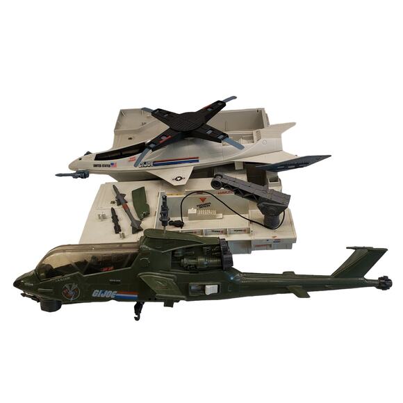 Vintage 1980s GI Joe Dragonfly Assault Helicopter GI Joe Ship Airplane